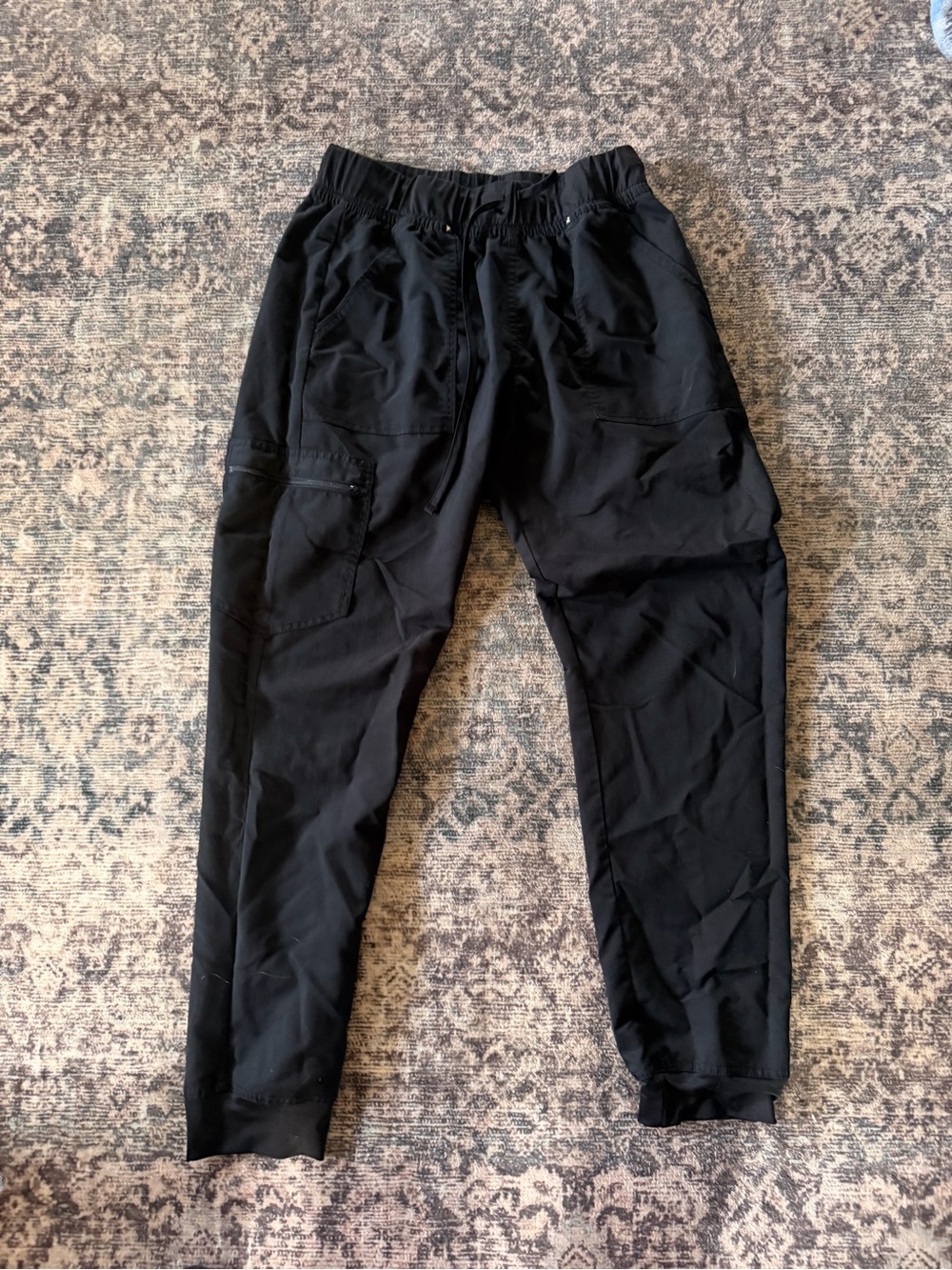 Women’s Black Tech Scrub Jogger Pants - Lightweight Comfort